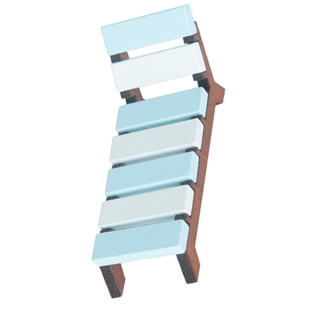 KALLORY Chaise Longue Inclinable Miniature en Bois Décoration de Table 1 Ensemble