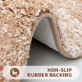 thumbnail image 4 of Luxury Bathroom Rug Mat, Extra Soft and Absorbent Bath Rugs, Non-Slip Plush Shaggy Bath Carpet Runner, Machine Wash Dry, Bath Mats for Bathroom Floor, Tub and Shower, 47x17, Beige, 4 of 6