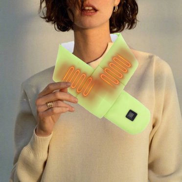 Meitianfacai Smart USB Charging Heating Scarf Hot Compress Shoulder And Neck Cold Protection Electric Heating Warm Scarf For Men And Women, Green
