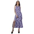 thumbnail image 1 of Moomaya Robe Imprimée Femme Fête Mariage Tenue de Fête Col Licou Robe Maxi en Rayonne, 1 of 4