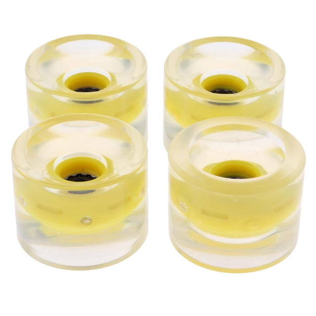 jinwen Roues de Planche à Roulettes Longboard 40mm Brillent la Nuit 78A pour Accessoires Pièces de Rechange Jaune