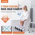 thumbnail image 2 of VEVOR Chaise de Douche Tabouret de Bain Siège Rembourré Hauteur Réglable Baignoire Douche 350 Lb, 2 of 9