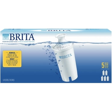 Brita Standard Replacement Filter, Reduces Contaminants while keeping healthy minerals, Certified by WQA to reduce Chlorine for improved taste, Made without BPA, Replace after 151 litres