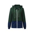 thumbnail image 1 of Faithtur Women Packable Rain Jacket Outdoor Color Block Hooded Windbreaker, 1 of 6