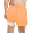 thumbnail image 1 of Boys Swim Trunks Kids Toddler Boys Solid Color Quick Dry Swim Trunks with Compression Liner Stretch Swim Shorts Rash Guard for Boys Orange 14 Years-16 Years, 1 of 3