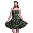 thumbnail image 1 of Bimba Robe Cocktail au-Dessus du Genou à Smocks pour Femmes, Fluide, d'Été, Robe Soleil - Grand, 1 of 5