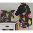thumbnail image 5 of Soimoi Green Japan Crepe Satin Fabric Beech & Fun Party Fabric Prints By Yard 42 Inch Wide, 5 of 5