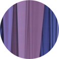thumbnail image 1 of Ahgly Company Tapis Rond Lavable en Machine Intérieur Transitionnel Violet Clair, 8 Pieds Rond, 1 of 7