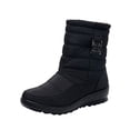 thumbnail image 2 of EGNMCR Bottes à la Cheville pour Femmes Extérieur Bottes de Neige pour Femmes Chaussures à Bout Rond à Enfiler Bottes Décontractées, 2 of 5