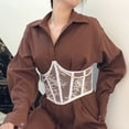 thumbnail image 2 of Women Pearl Lace Back Lace Up Tummy Control Underbust Shaper Shapewear, Suitable For Sleepwear, 2 of 7