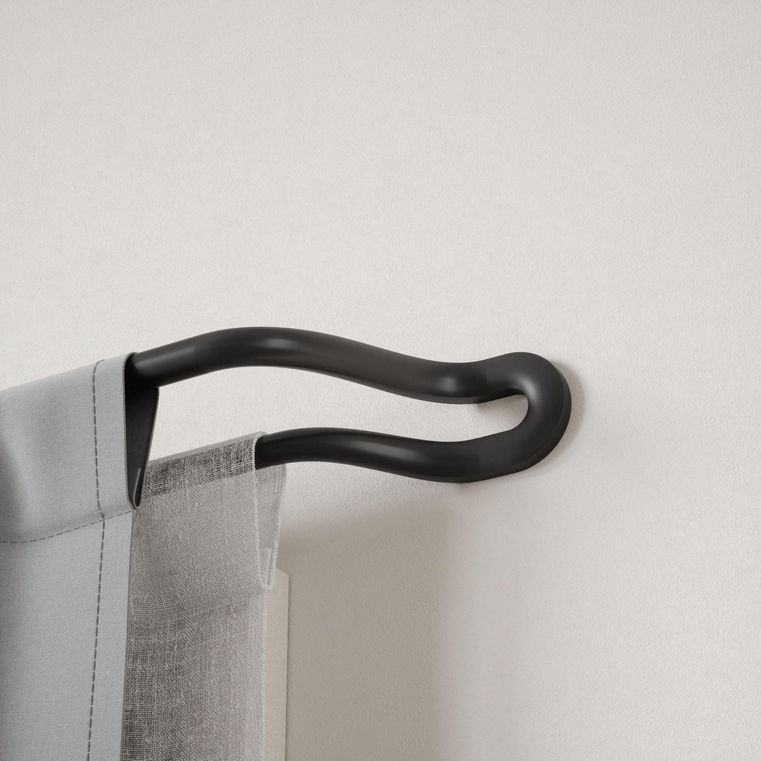 Umbra Midnight 3/4" Tringle à rideau double occultante extensible 42-120"