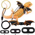 thumbnail image 2 of Qocolhg Lizard Leash Escape Proof Adjustable Harness for Bearded Dragon Leopard Gecko Iguana, Reptile Leash Lightweight Polyester Outdoor Walking Rope for Small Reptiles, 3 Sizes S/M/L, 2 of 6