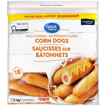 Great Value Fully Cooked Frozen Corn Dogs, Great Value Corn Dogs