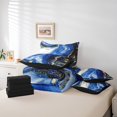 thumbnail image 4 of YST 7-Piece Aesthetic Marble Bedding Set, Modern Abstract Foil Print, Full Size Comforter Set, Stone Pattern Bed Set, 4 of 4