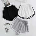 thumbnail image 3 of Shorts de Sport à Rayures pour Femmes Shorts Simples Amples Shorts Décontractés Amincissants, 3 of 9