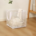 thumbnail image 3 of Hampers for Laundry Laundry Basket Bag with Handles Portable Laundry Basket Mesh Laundry Hamper Basket Folding Dirty Clothes Sundries Storage Bag Mesh Laundry Bags, 3 of 7