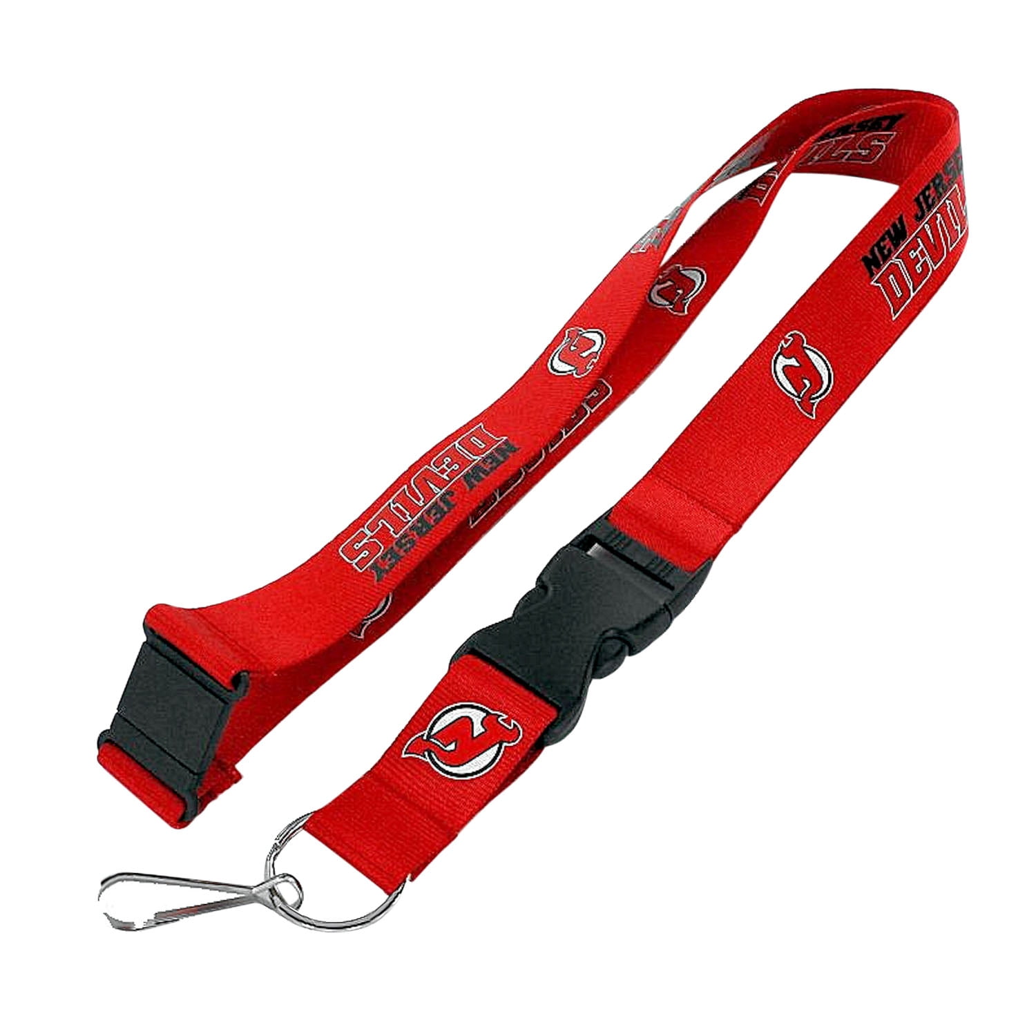 NHL New Jersey Devils Lanyard Keychain Badge Holder