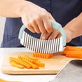 thumbnail image 3 of WIFKLSIIPG Crinkle Cutter Potato Cutter French Fry Crinkle Cutter Stainless Steel Crinkle Cutter for Veggies Fruit Potato Soap Fries Pickle, 3 of 3