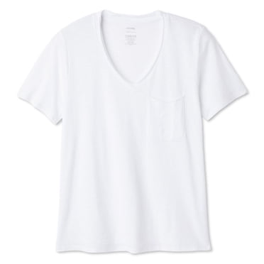 T-shirt à pochette encolure en V George pour femmes