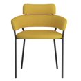 thumbnail image 2 of Chaise, Jeu de 2 en Tissu et Métal - Mustard, 2 of 7