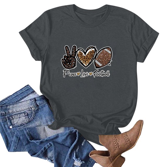 Blouses pour Femmes Mode pour Femmes Imprimé Manches Courtes Blouse Ample T-Shirt Drôle à Col Rond Hauts