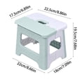 thumbnail image 4 of Folding Stool Plastic Space Saving Small Seat | Compact Lightweight Portable Step Stool for Home Office Outdoor | Multicolor | 22x18x19.5cm | Easy Fold & Storage, 4 of 6