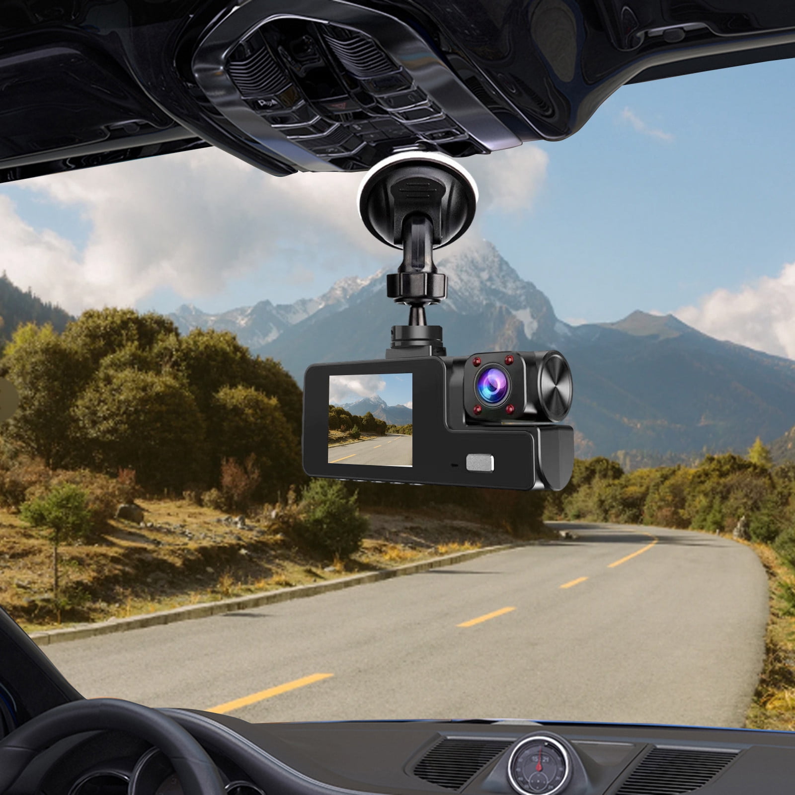 Chmadoxn Dash Cam Front And Rear,1080P FHD DVR Car Driving Recorder.0Inch Screen Dashboard Camera 170°Wide Angle,-Sensor,Parking,Loop Recording Dash cam