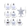 thumbnail image 3 of Silver 36Pcs Christmas Ornament Set Colorful Painted Christmas Balls For Tree Decoration Party Gift Box Home Holiday Decor Shatterproof Plastic Hanging Balls 104G, 3 of 7