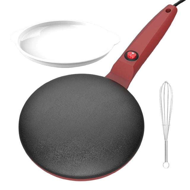 LAILLSH instant Crepe Maker, Crepe Maker Machine, Electric Round Pancake with Auto Temperature Control, Long Handle for Egg Roll Tortilla - 2026 New Arrival🔥