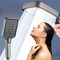 thumbnail image 1 of Shower Head with Handheld High Pressure - 2024 Squares Rain Showerhead with 3 Spray Modes for Body Coverage and Bathroom Upgrade, 1 of 3