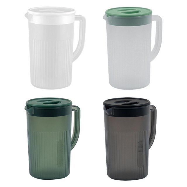 Pichet avec Couvercle Pichet de Réfrigérateur Pichet d'Eau avec Poignée pour Maison Restaurant Jus Blanc