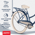 thumbnail image 3 of Huffy 26” Deluxe Cruiser Bike, Fits Riders 60”+, Blue, Adult, Women’s, 3 of 14