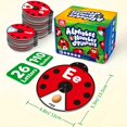 thumbnail image 1 of Coogam Jouet Interactif d'Apprentissage de l'Alphabet pour la Rentrée Scolaire, Jeu Tournant de Lettres et Chiffres ABC, Cartes Coccinelle à Motif d'Animaux avec Mots de Vue, Jouet Éducatif Montessori Cadeau pour Bébé de 3 4 5 Ans Tout-Petit, 1 of 5