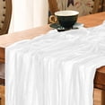 thumbnail image 3 of Boho Gauze Green Wedding Table Runner Fabric Kitchen Dining Holiday Table Decor For Home Party Indoor, 3 of 5