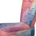 thumbnail image 4 of Designart "Abstract Collage III" Pink Patch Upholstered Accent Chair - Modern Arm Chair For Bedroom, 4 of 7