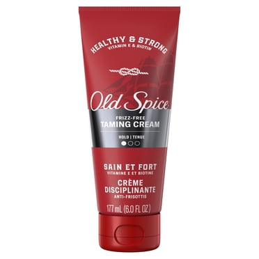 Old Spice Frizz-Free Taming Cream, Healthy & Strong with Vitamin E & Biotin, Low Hold