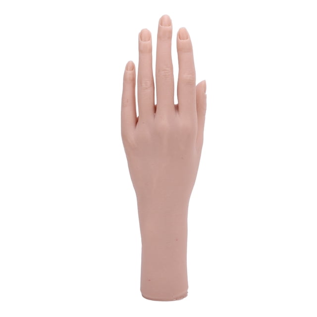 Silicone Female Hand Model, Nail Training Hand Soft Flexible Finger Silicone Female Mannequin Hand prosthetic Hand for Jewelry Display Nail Art Practice Tattoo Training