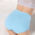 thumbnail image 4 of DPTALR Women's Solid Color High Waist Briefs Lift The Hip Cotton Underpants, 4 of 6