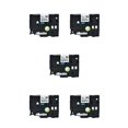 thumbnail image 1 of QualitChoice Label Printer Tape Waterproof 8 Meter Self-adhesive Shopping Mall PET Maker Ribbon Replacement for P-Touch Black on White 5Set, 1 of 6
