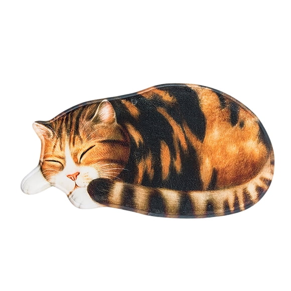 Cat Shaped Carpet Soft And Absorbent Cat Bath Mat Non Floor Mat Washable Bathroom Carpet Suitable For Bedrooms Kitchens Living Rooms Hearth And Crate Knit Blanket And Plaid Blanket Blankets Full Size