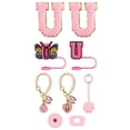 thumbnail image 1 of Hbdhejl Trendy Drinkware Accessory Set Embroidery Patch Straw Covers Charm Necklace Chain Leak Guard Accessories For Cups Complete Decorative Upgrade Kit, 1 of 3