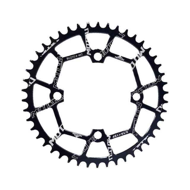 Plateau de Vélo 104BCD Roue à Chaîne Rond de Bicyclette Pièces de Plateau Roue à Chaîne Pignons de Vélo Noir 46T