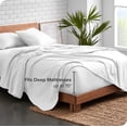 thumbnail image 3 of Bare Home Organic Flannel Sheet Set - 100% Organic Cotton - Deep Pocket - 4-Pieces - Full, White, 3 of 7