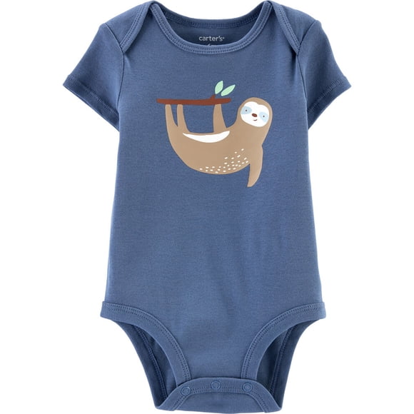 Carter's Short Sleeve Graphic Bodysuit, Sloth, 12 Months