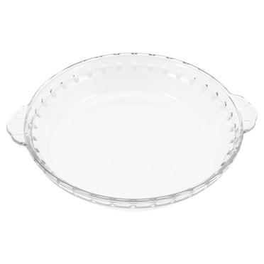 Miangastore Glass Pie Pan For Baking Round Baking Dish For Dinner Non-Stick Pie Plate With Soft Wave Edge For Apple Pie Pumpkin Pie Pot Pies Transparent 8 Inches