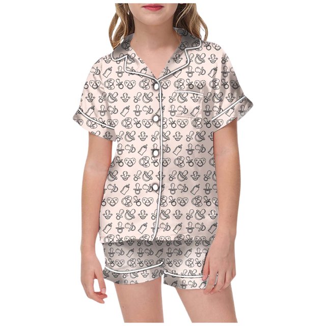 Luvoko Child Kid DIY Hand Painted Homewear Set Colouring Pajama Sets For And Girl Can Play With And