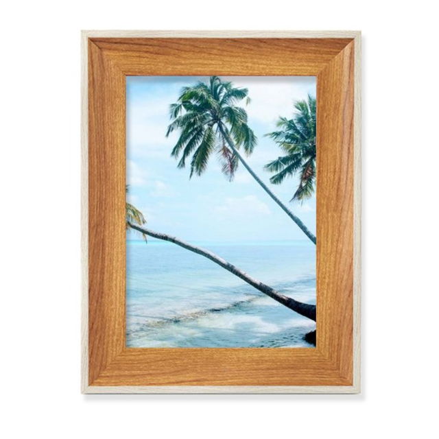 Ocean Beach Green Tree Picture Desktop Wooden Photo Frame Display Picture Art Painting Multiple Sets