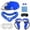 bleu, variante sur DEBGFS Casque VR Noir Lunettes VR avec Poignée Accessoires VR Haut de Gamme en Silicone Blanc,Noir