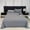 Gray#8464, variant on Lisbinx Double Brushed Bed Sheet Set, Solid Colour Dormitory Sheet for Twin/Double Beds, Soft Breathable Microfibre, 230 x 220 cm, White
