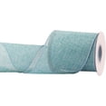 thumbnail image 1 of Joycrosso Burlap Wired Edge Ribbon 4 inch x 10 Yards, Island Blue, Ideal for Crafting, Gift Wrapping, Wreath, Christmas Tree, and Rustic Wedding Decorations, 1 of 4